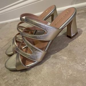 New Cole Haan metallic heels